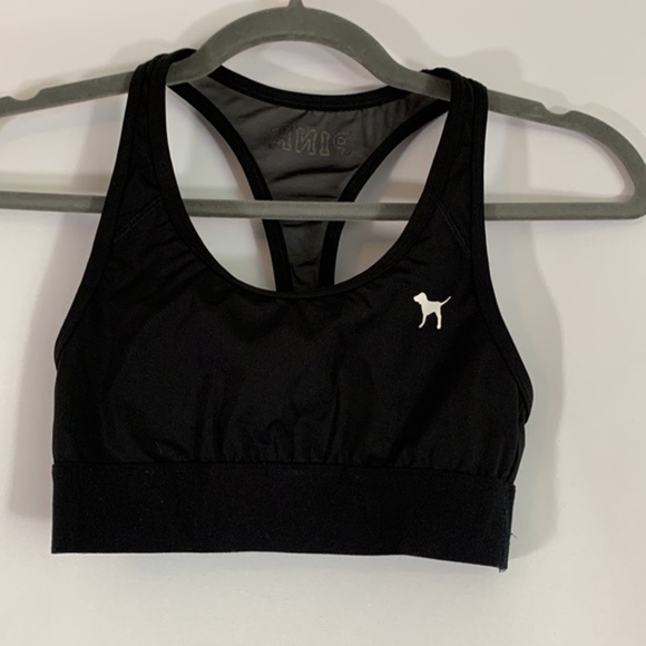 Victoria’s Secret PINK Ultimate Unlined Black Sports Bra - Picture 1 of 6